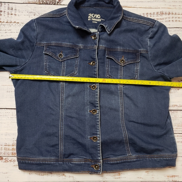 Parasuco cropped stretch jean jacket Size Large - Picture 7 of 9